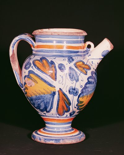 Vaso da farmacia, Anversa, c.1570 (maiolica) da Flemish School